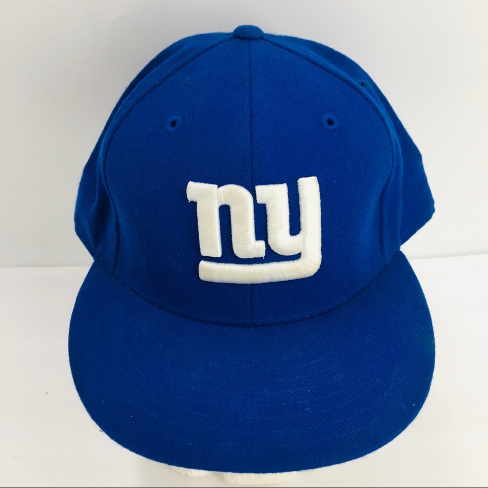 Vtg 2000s NFL New York Giants Blue Reebok Fitted 7 3/4 Hat Cap